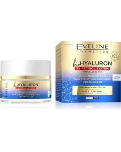 Eveline Cosmetics BioHyaluron 3x Retinol System 40+ Ultra-Moisturizing Skin Structure Improving Cream 50ml.