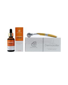 Titanium Dermaroller 0.3mm en Dermarolling Vitamine C Serum 30ml