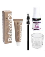 Refectocil Set Incl. Brush & Mengglas #3.1 Licht Bruin