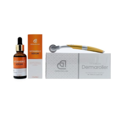 Titanium Dermaroller 0.3mm en Dermarolling Vitamine C Serum 30ml